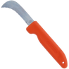 Three-inch sod cutter with orange handle and stainless steel blade.
