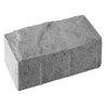 Gray concrete paving stone, rectangular shape, textured surface.
