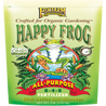 FoxFarm Happy Frog All-Purpose Fertilizer, 6-4-5, 4 lb bag with active soil microbes, OMRI Listed for organic gardening.
