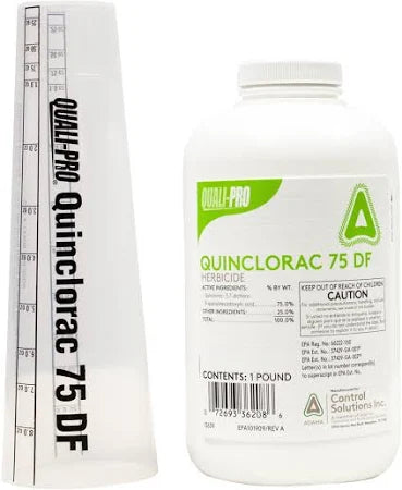 Quali-Pro Quinclorac 75 DF Herbicide (6 x 1 lb): 75% Quinclorac, ready-to-use with measuring cup.
