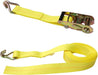 Yellow 2" Ratchet Strap with Heavy-Duty Metal Buckle for Secure Cargo Tie-Down
