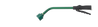Green metal garden wand with adjustable nozzle and comfortable grip.
