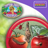 Ready-to-spray insecticide showing various garden pests on a tomato and apple.
