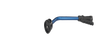 Blue metal watering wand with ergonomic grip and adjustable spray head.
