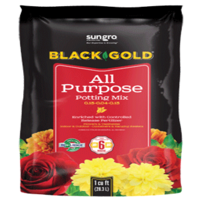 Black Gold All-Purpose Potting Mix (1.5 Cubic Foot Bag)