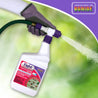 Ready-to-spray insecticide being applied to a garden.
