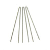 Four galvanized steel edging pins, 10 inches long, arranged on a white background.
