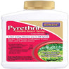Pyrethrin garden insect spray concentrate bottle;  kills aphids, beetles, and other insects; safe for use on vegetables until harvest.
