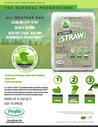 Weed-free straw bale for seeding lawns, erosion control, and protecting seeds; 2.8 cubic feet.
