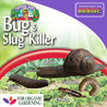 Pest control product label showing snails, slugs, cutworms, and earwigs; for organic gardening.
