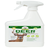 Ready-to-use deer repellent spray bottle with a picture of a deer on the label.

