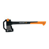 23-inch splitting axe with black and orange handle, shown on a white background.
