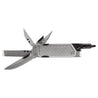 Gerber Lockdown Drive multi-tool: silver, compact design with multiple tools including knife, file, and screwdriver.
