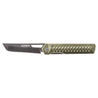 Gerber Ayako Knife: Olive Drab handle, dark gray blade, lightweight EDC folding knife.
