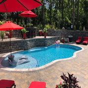 Harington 3-piece retaining wall set: create a stunning poolside oasis.
