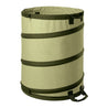 Fiskars Kangaroo collapsible fabric yard waste container, olive green, with handles.
