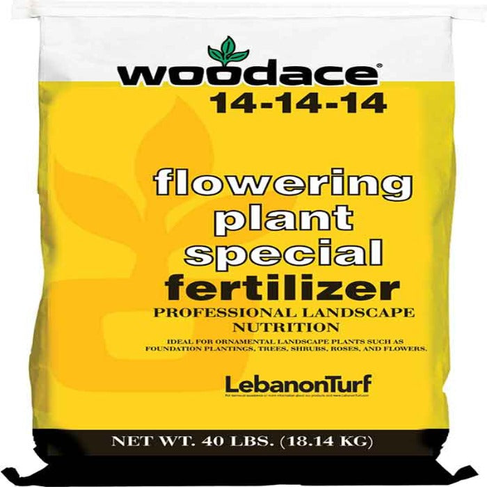 Woodace 14-14-14 Flowering Plant Special Fertilizer, 40 lbs bag, ideal for roses, shrubs & flowers.
