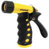 Yellow and black high-pressure spray nozzle with ergonomic grip.
