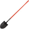Am Leonard Round-Point Closed-Back Shovel with TUFF-FLEX™ Composite Handle: durable steel blade, ergonomic orange handle.
