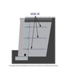 Diagram showing retaining wall grid installation details.
