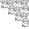 Hexagonal plastic paver grid for gravel driveways.
