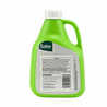 Bright green insect-killing soap concentrate bottle; product label with safety info & contact details.
