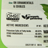 Organic insect soap label showing ingredients: 49.52% potassium salts of fatty acids, OMRI listed.
