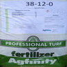 Fertilizer label showing 38-12-0 analysis, including nitrogen, phosphate, and potash levels.
